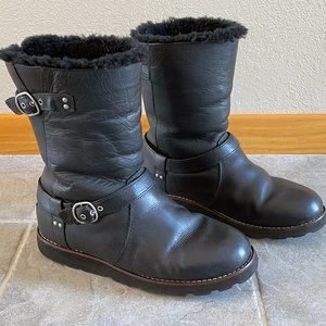 Black Waterproof "Moto" style UGGS Sz 9
